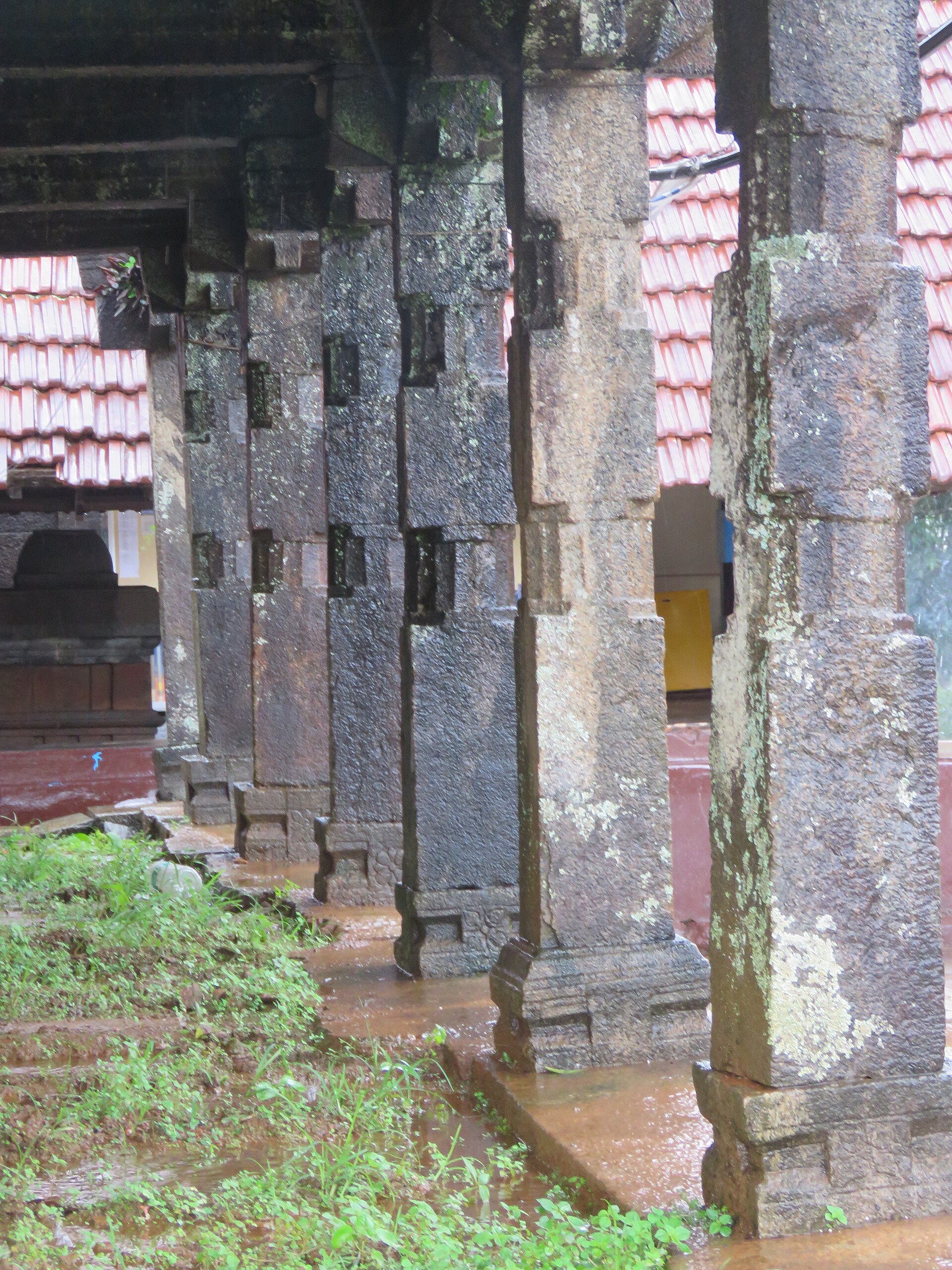 Weathered stone pillars